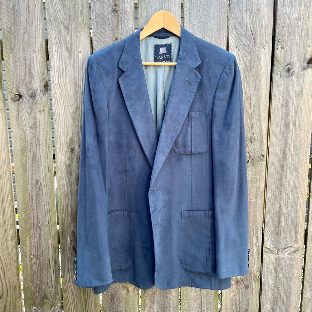 Lanvin | Vintage 80's Ultra Suede 2 Button Blazer Size 40L